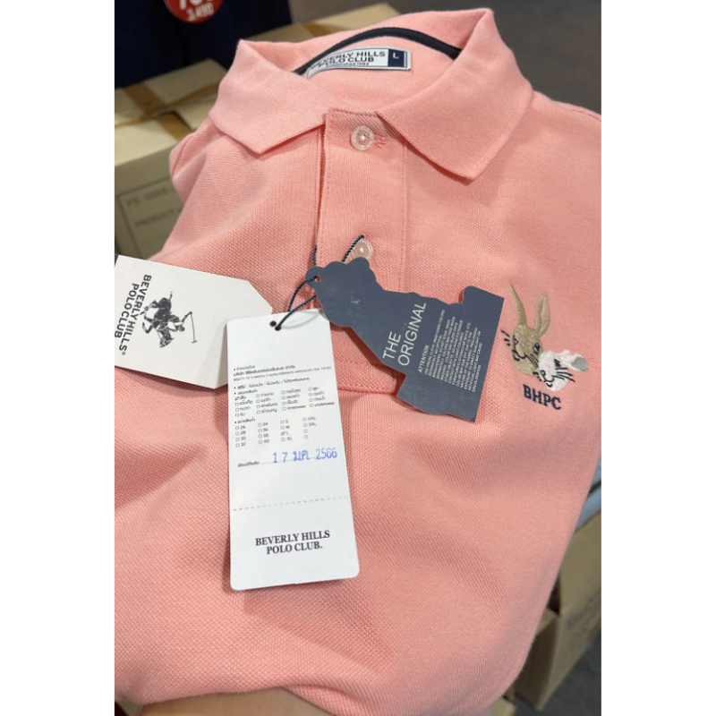 DIS-CCG0824-074 粉紅色兔仔頭POLO_L (A60)