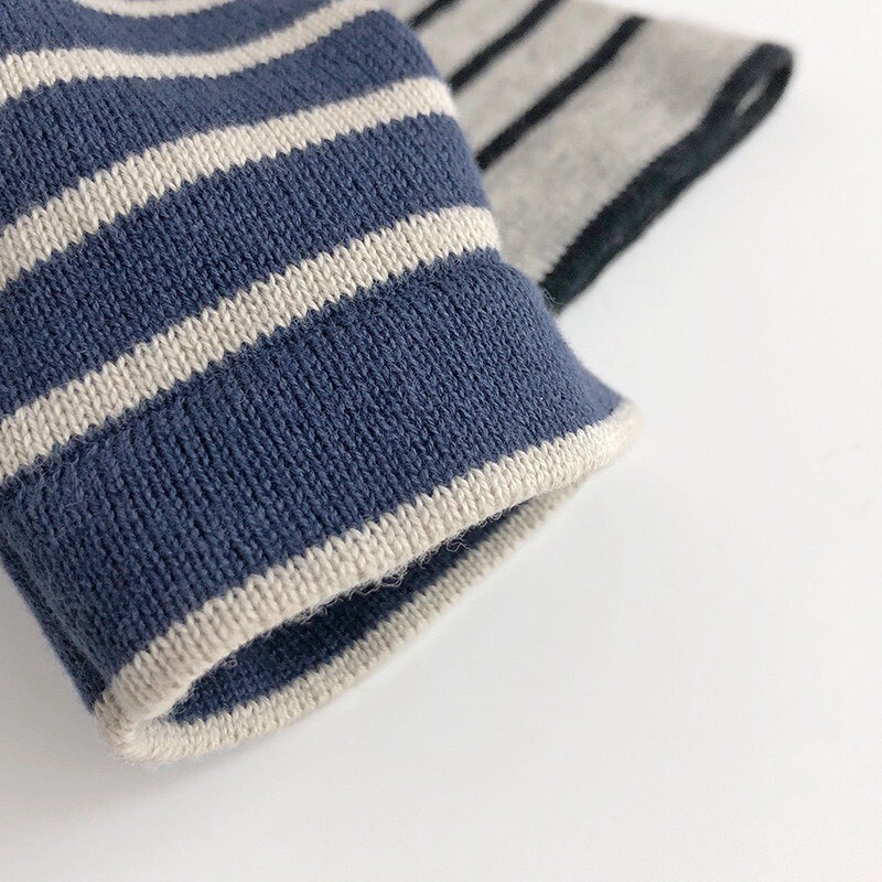 👕 冬裝  ෆ  POLO 條紋 毛衣  ᝰ ＃不刺膚