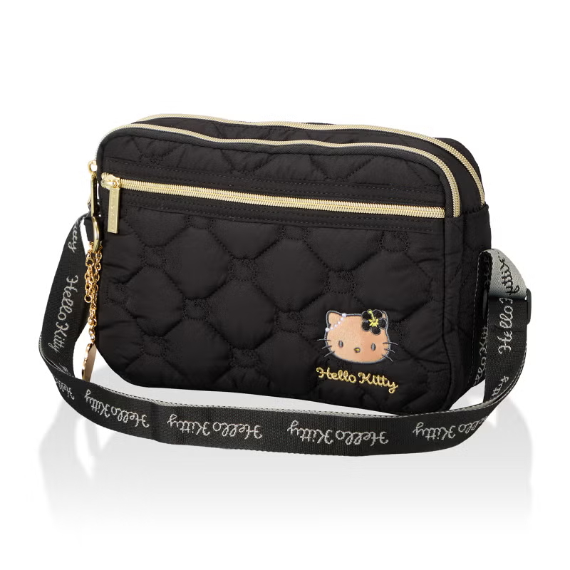 26163 Sanrio Hello Kitty  旅行斜孭袋 曬黑版 黑色 #JP-SI-6119SA54