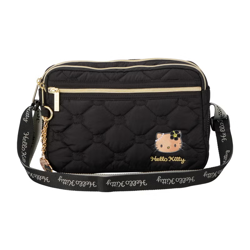 26163 Sanrio Hello Kitty  旅行斜孭袋 曬黑版 黑色 #JP-SI-6119SA54