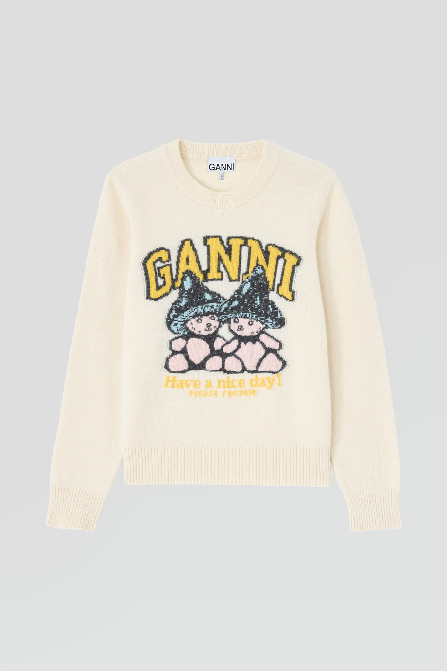 GANNI｜泰迪蘑菇圖案羊毛毛衣