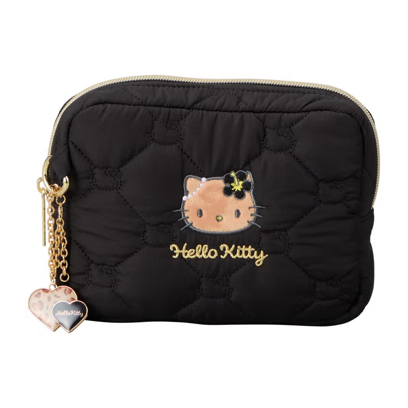 26163 Sanrio Hello Kitty 化妝袋 曬黑版 黑色 #JP-SI-6118SA54
