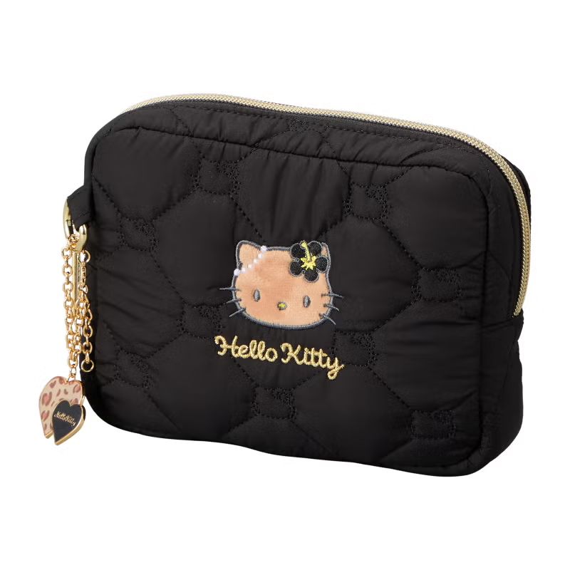26163 Sanrio Hello Kitty 化妝袋 曬黑版 黑色 #JP-SI-6118SA54