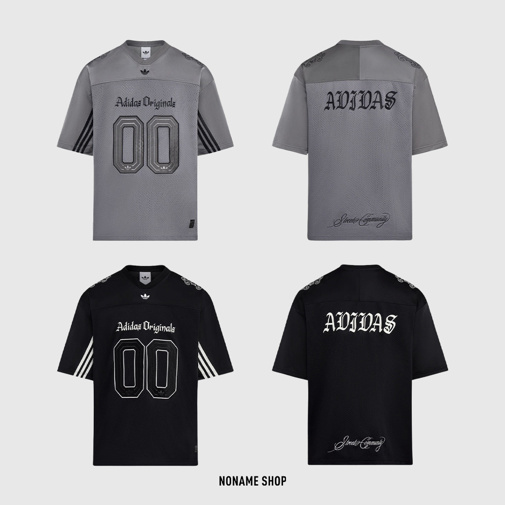 ADIDAS ORIGINALS AD 歌德文字 V領 美式 寬鬆 球衣風 短袖 兩色 (男款)