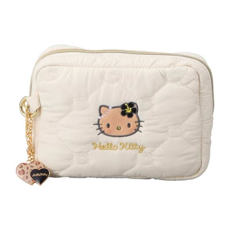 26163 Sanrio Hello Kitty 化妝包 曬黑版白色 #JP-SI-6118SA55