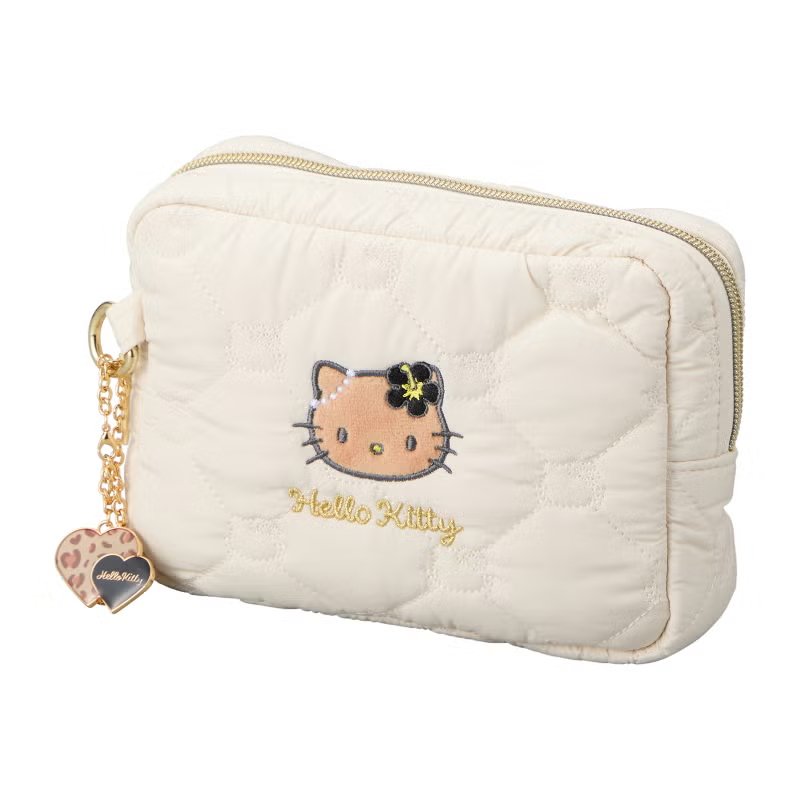 26163 Sanrio Hello Kitty 化妝包 曬黑版白色 #JP-SI-6118SA55