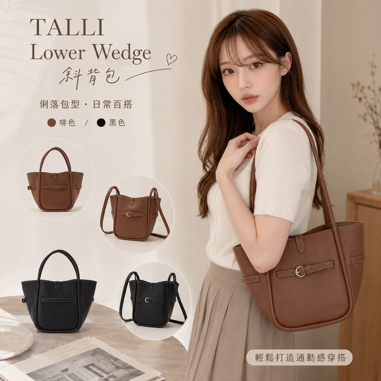 【預購】TALLI  ZKR082402 Lower Wedge 斜背包