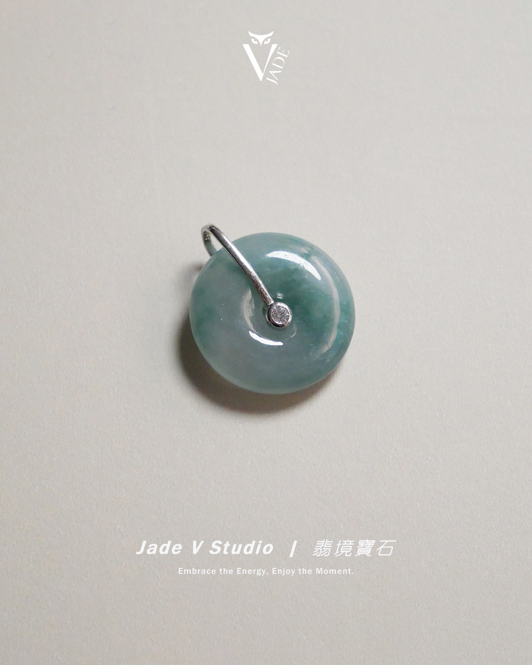【JadeV｜翡境寶石】糯冰種 雙彩 翡翠 平安扣