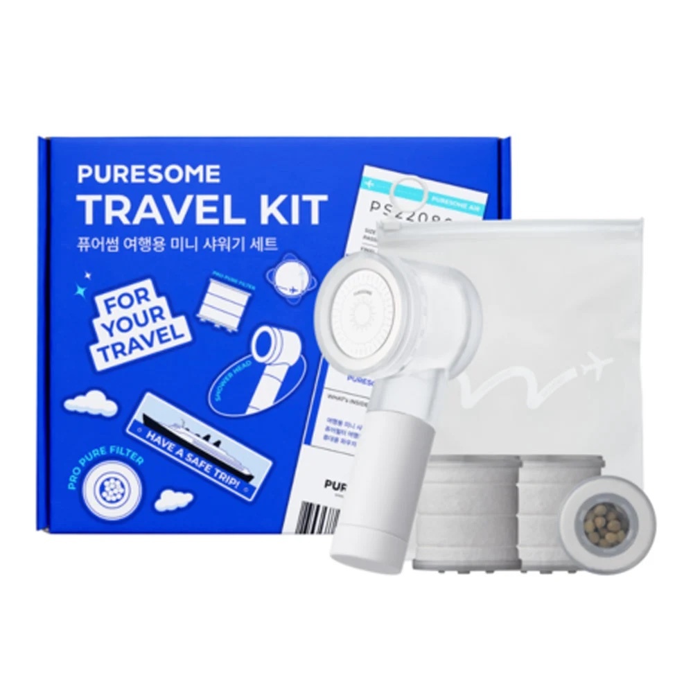 《韓國連線》BODYLUV PURESOME TRAVEL MINI FILTER SHOWER HEAD PRO SET 旅行用淋浴頭套裝