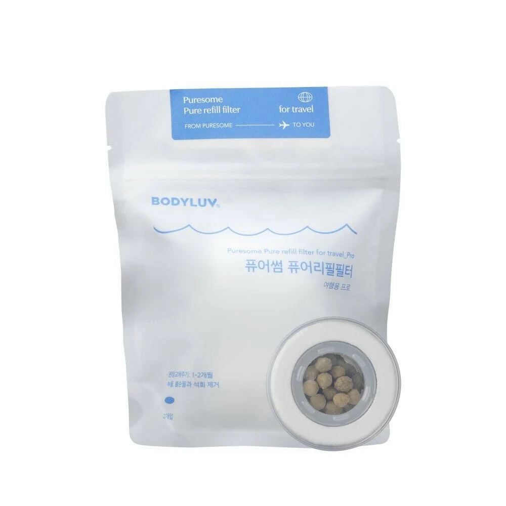 《韓國連線》BODYLUV PURESOME PURE REFILL FILTER FOR TRAVEL PRO (2EA) (CITRIC ACID) 旅行用過濾器
