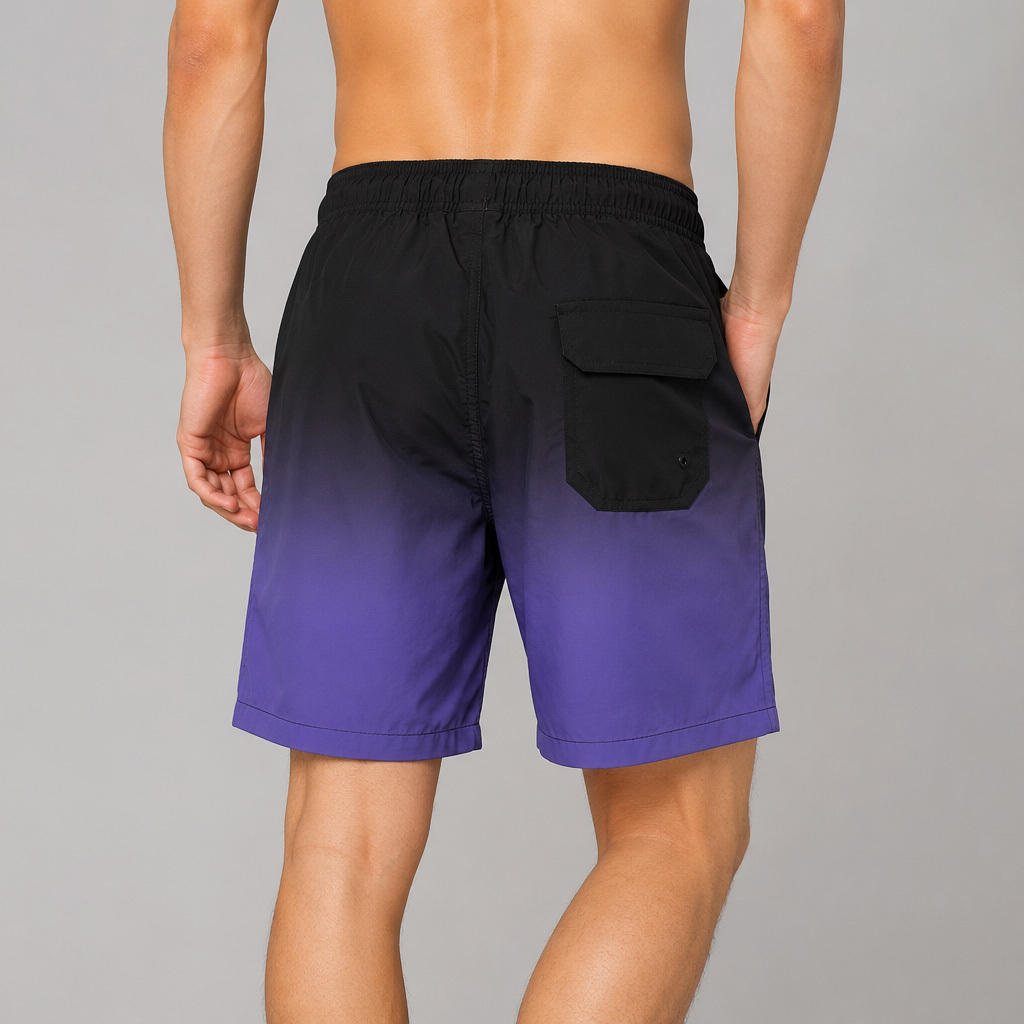 Men's GRADIENT Layered Beach Shorts - Purple