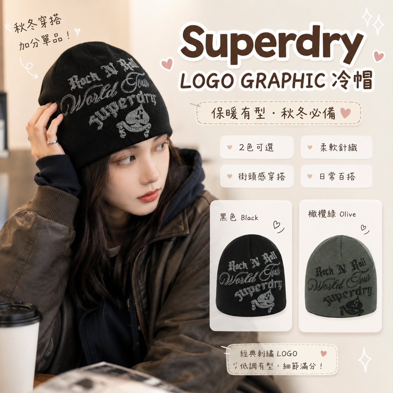 【預購】Superdry H070429 LOGO GRAPHIC 冷帽
