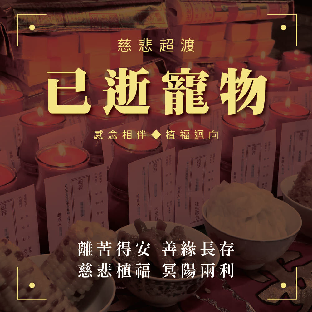 超渡已逝寵物燃燭祈福