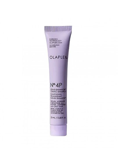 OLAPLEX No.4P Blonde Enhancer Toning Shampoo 20ml | Travel Size – Neutralizes Brassiness & Maintains Color
