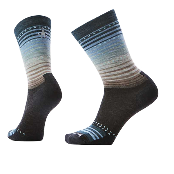 【Smartwool】日著中長襪-縫合條紋 灰栗色、炭黑色/塵灰色 / SW001999
