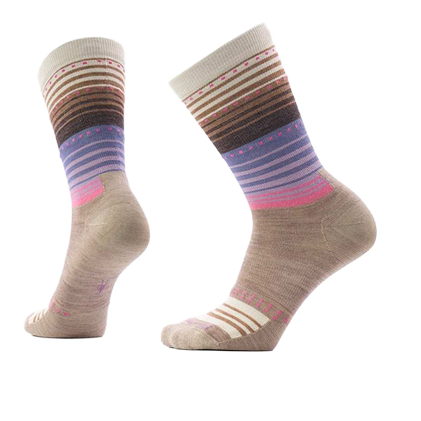 【Smartwool】日著中長襪-縫合條紋 灰栗色、炭黑色/塵灰色 / SW001999
