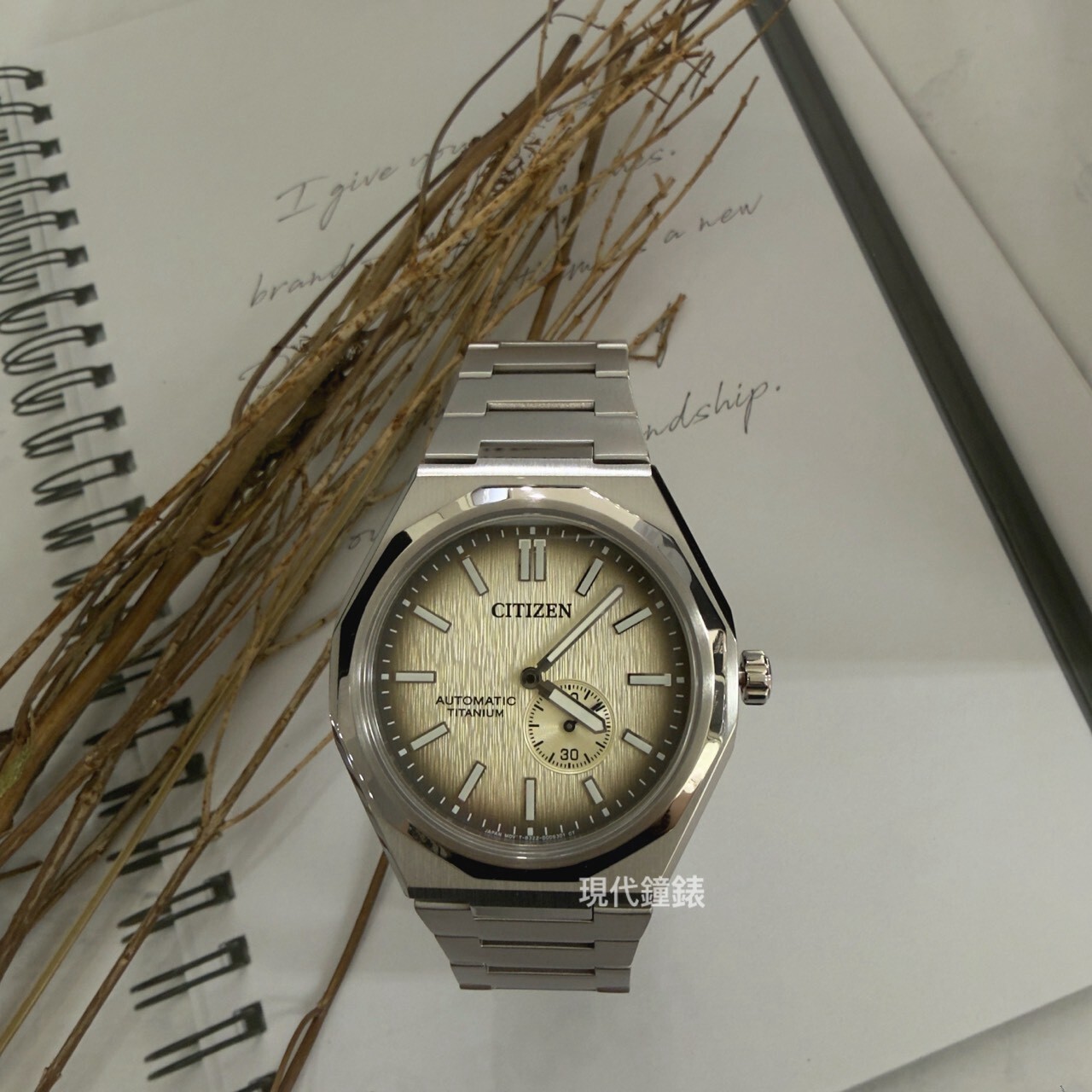 【CITIZEN 星辰】Zenshin 新鈦度 限量 復古小秒盤超級鈦機械錶NK5020-58P 40.5mm 現代鐘錶