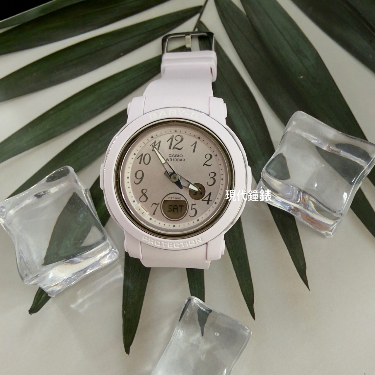 【Baby-G】淡紫色時尚指針數位的雙顯女錶BGA-290SA-6A 41.5mm 現代鐘錶