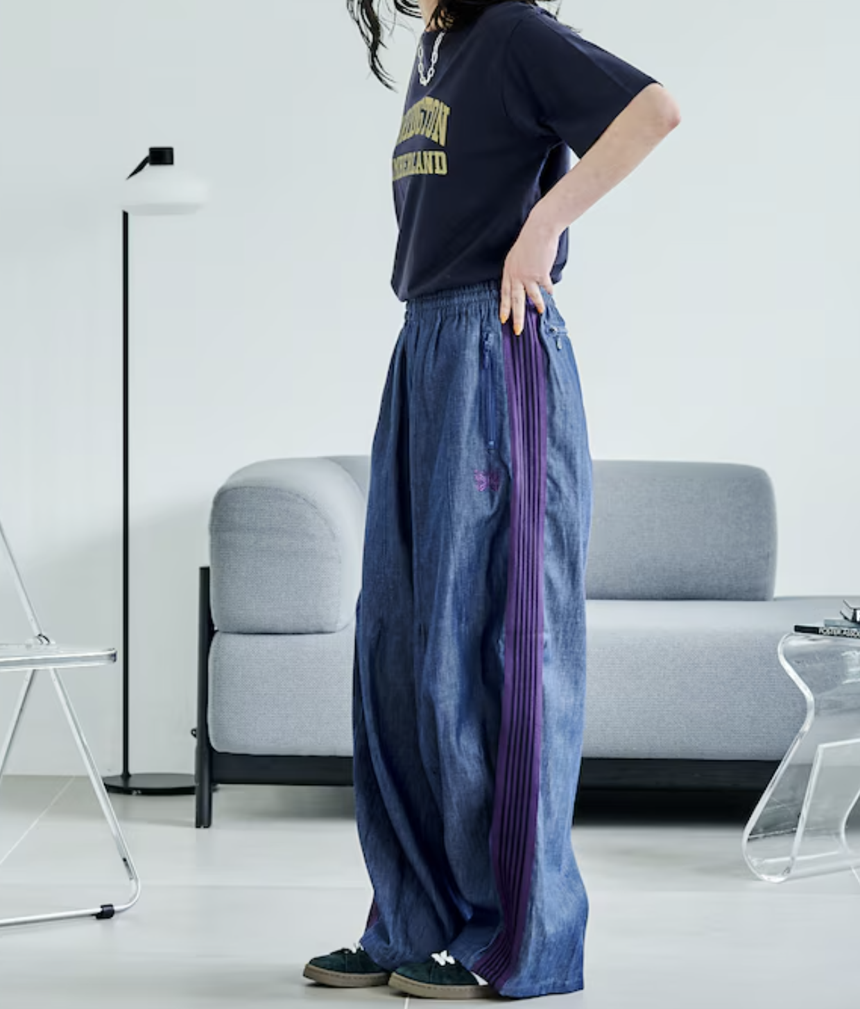 Needles x Freakstore HD Pants Denim- Blue