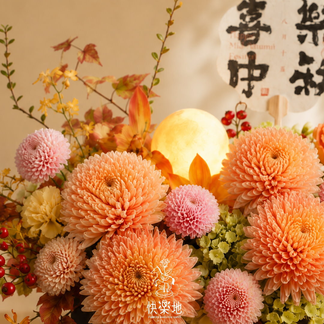 秋光正盛｜鮮花月球燈中秋盆花 AF260901