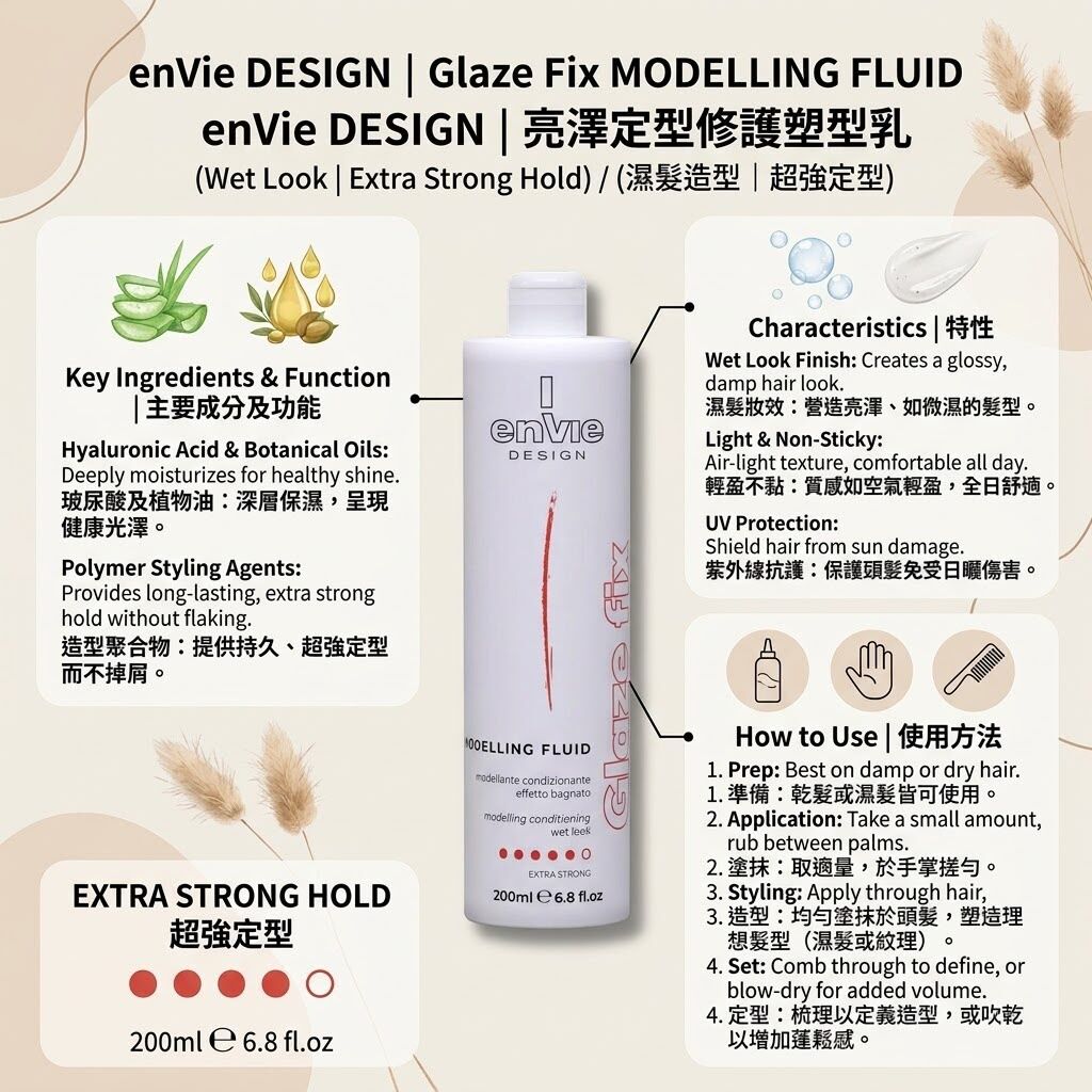 ENVIE FLUIDO GLAZE FIX EXTRA STRONG MODELLANTE 200ml/1000ml