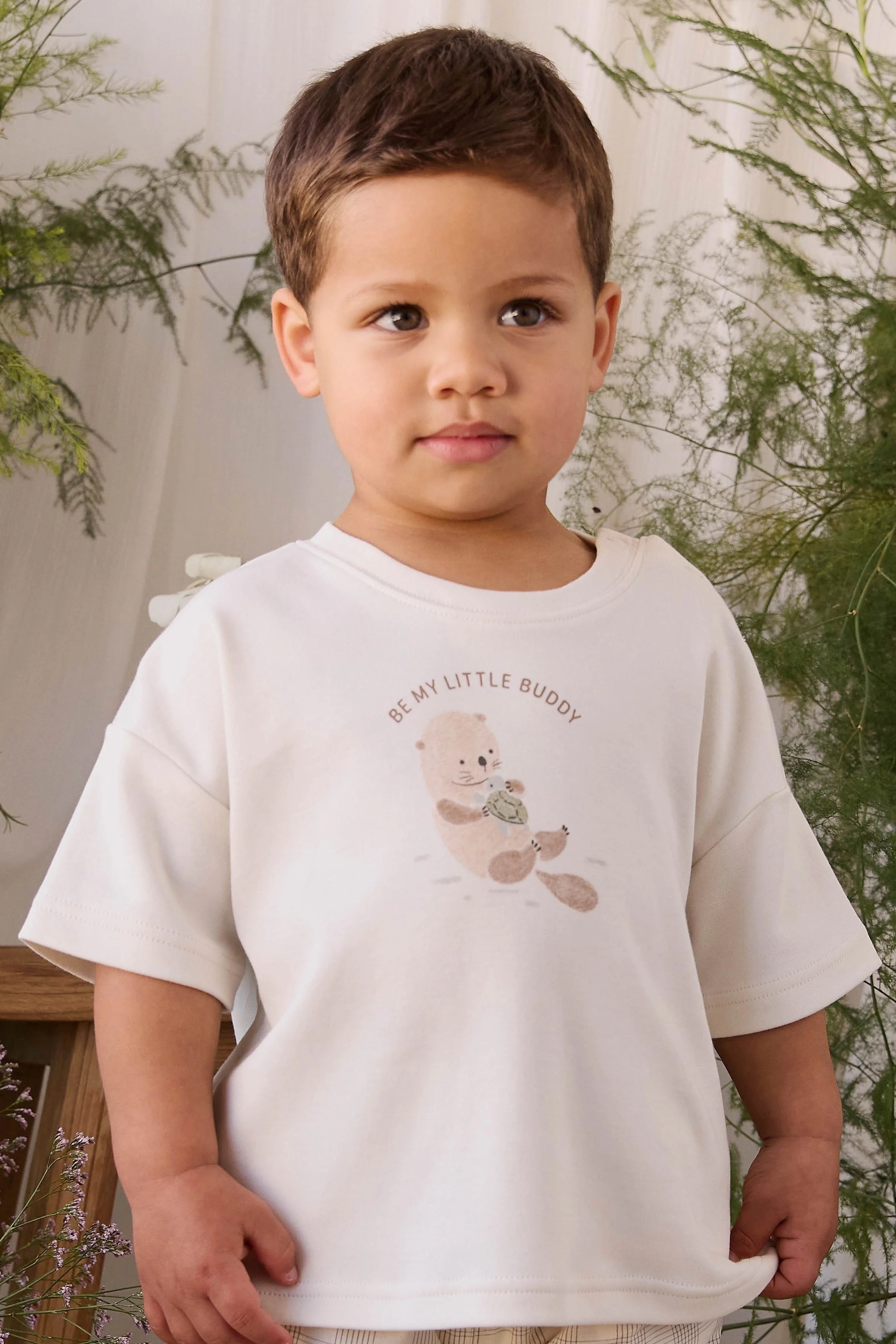 【預購】JAMIE KAY - Pima Cotton Edward Tee（Otter Buddy Cloud）