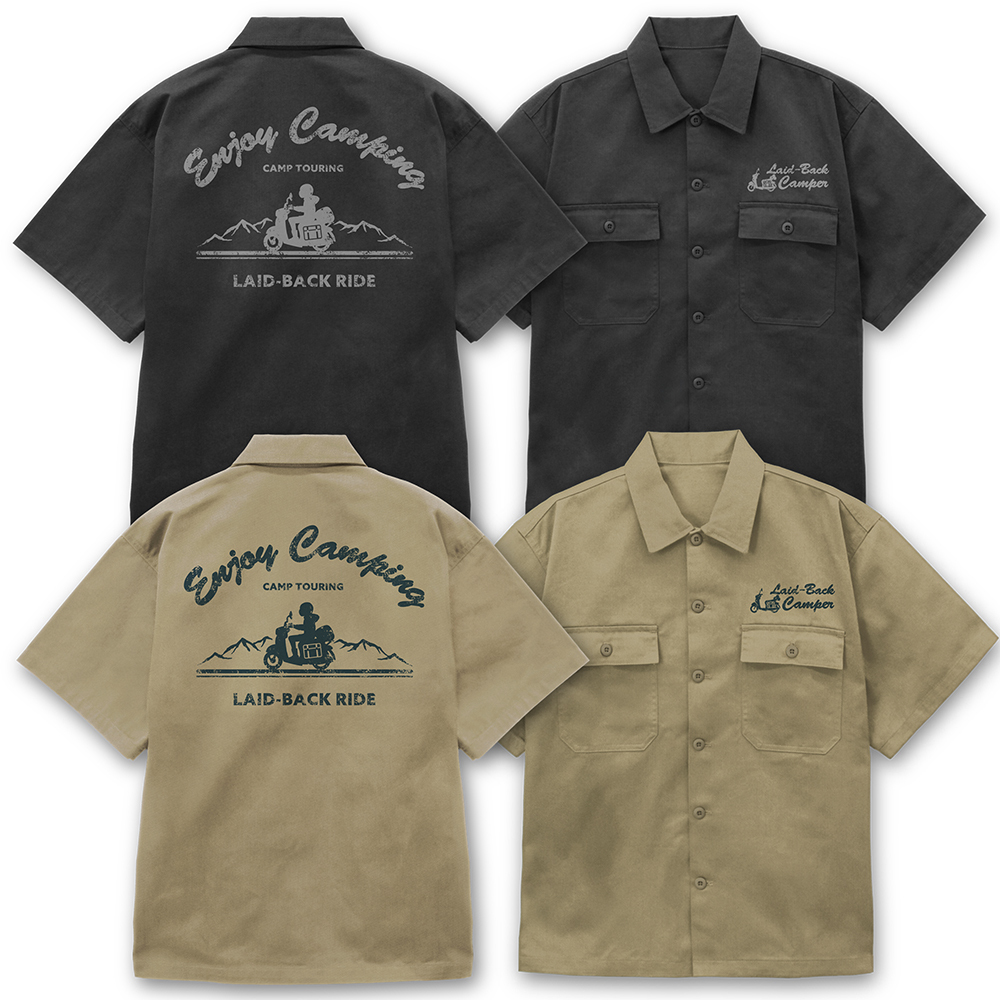ｼﾙｴｯﾄﾊﾞｲｸ志摩ﾘﾝ ﾜｰｸｼｬﾂ/SAND KHAKI COSPA 090726