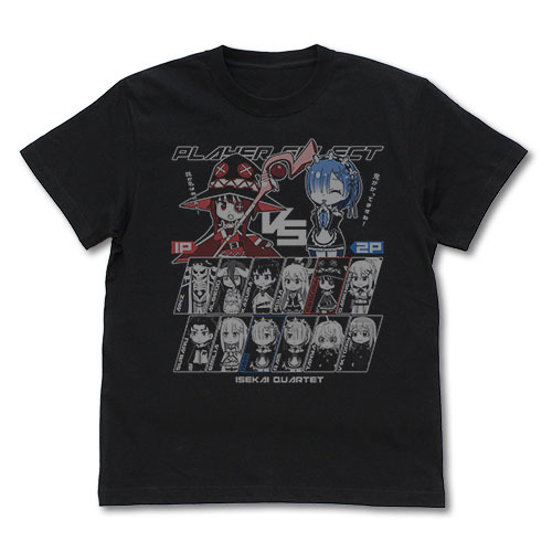 異世界かるてっと ﾌﾟﾚｲﾔｰｾﾚｸﾄ Tｼｬﾂ/BLACK COSPA 090726