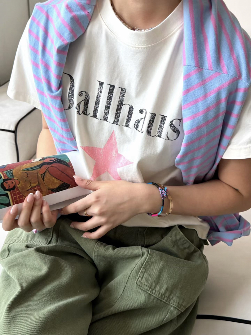 一顆星就很有型★Dallhaus復古星星印花棉T