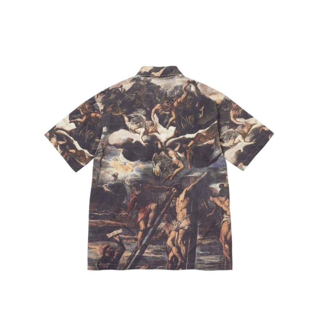 -(B3c05)-SUPREME CRUCIFIXION POLO FW26 滿版 宗教 耶穌 POLO 衫-FW26KN34