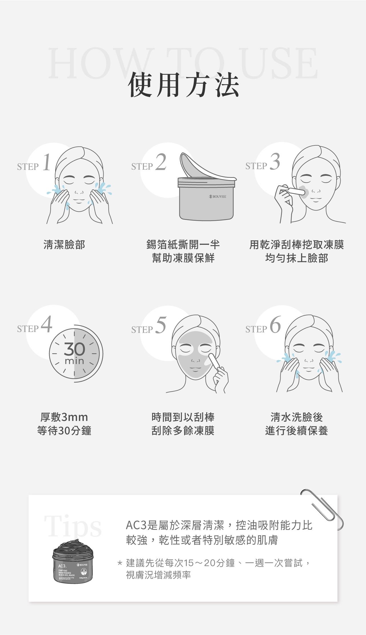 BOUYIEE寶藝全系列日常清潔與護膚保養搭配順序