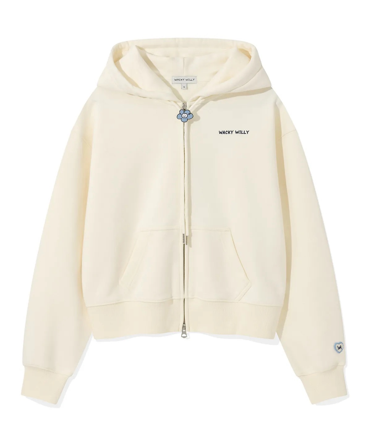 【30/8截單！限時優惠預訂】韓國 WACKY WILLY WOMEN TYPO LOGO CROPPED HOODED ZIP-UP（4色）