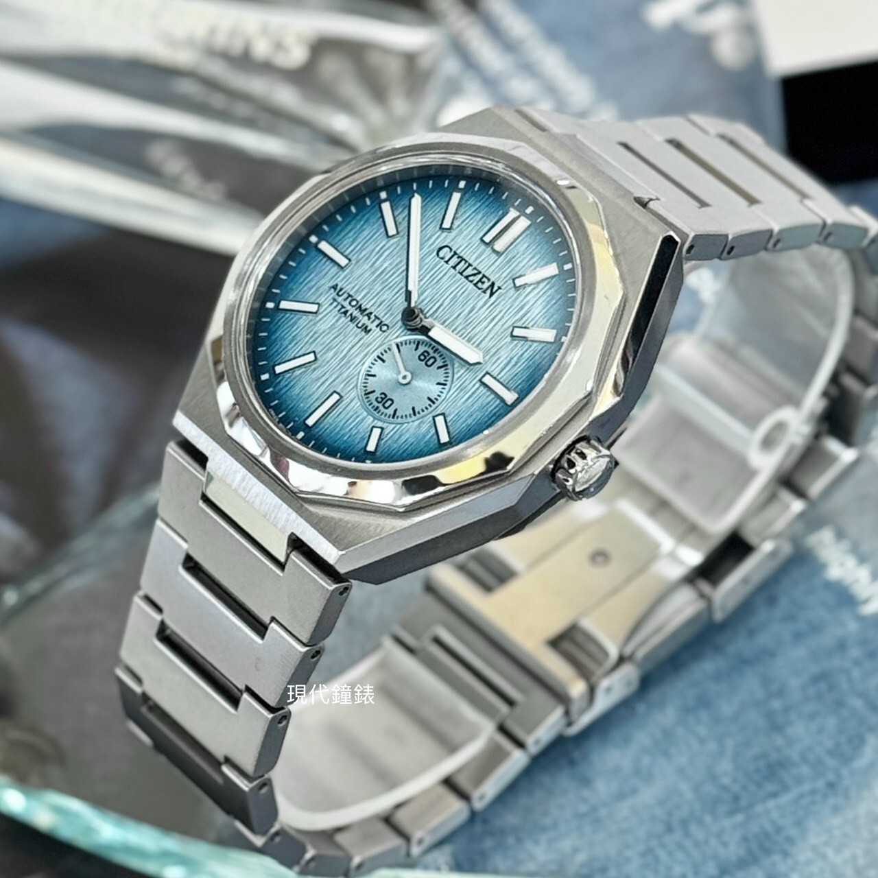 【CITIZEN 星辰】Zenshin 新鈦度十二邊形錶圈復古錶NK5020-58L 40.5mm 現代鐘錶