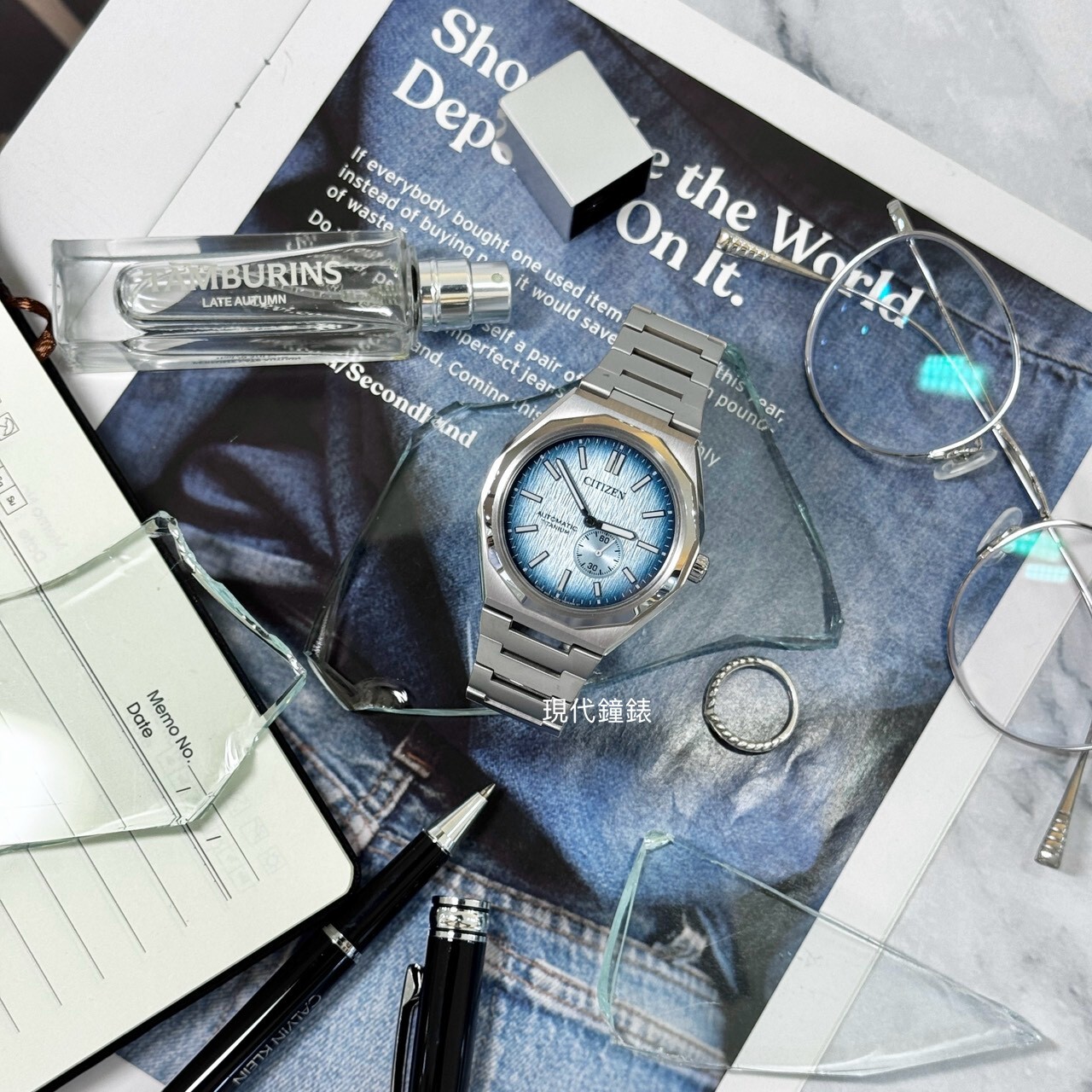 【CITIZEN 星辰】Zenshin 新鈦度十二邊形錶圈復古錶NK5020-58L 40.5mm 現代鐘錶