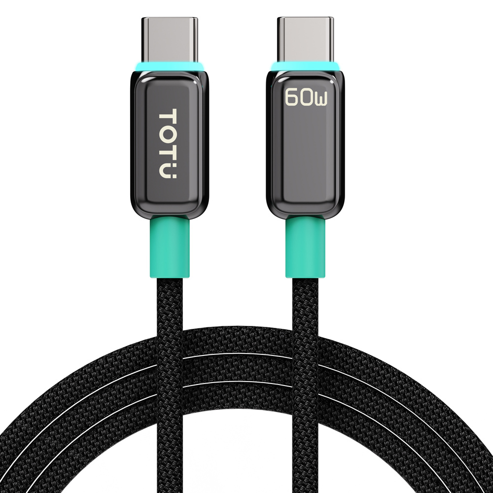 TOTU LED PD/Type-C Fast Charging Braided Cable