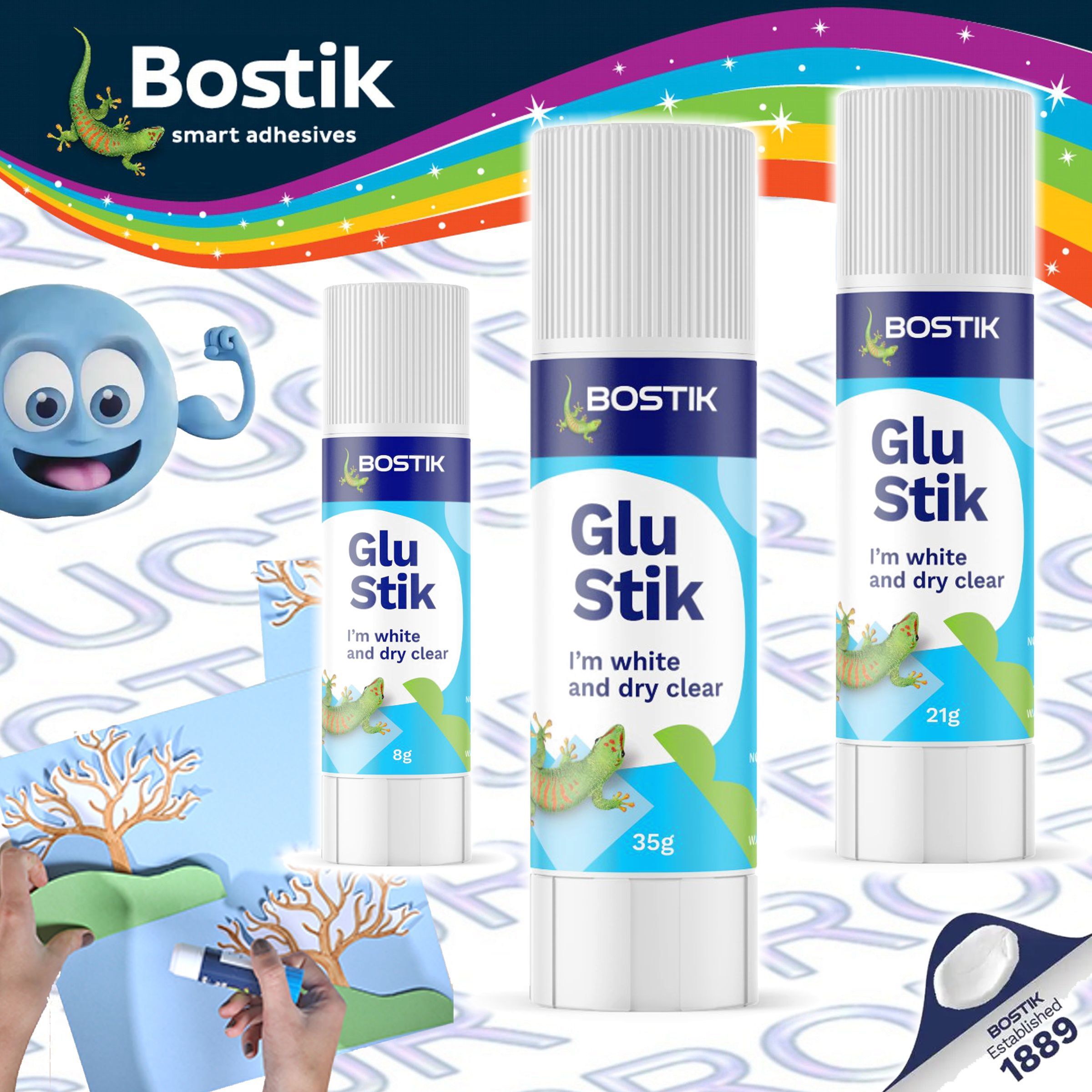 Bostik - "Glu Stik" 槳糊筆 (8克+21克+35克) - 3 支《香港行貨》