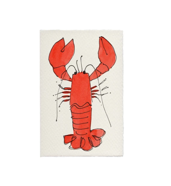 Scribble & Daub Lobster 龍蝦手繪卡片