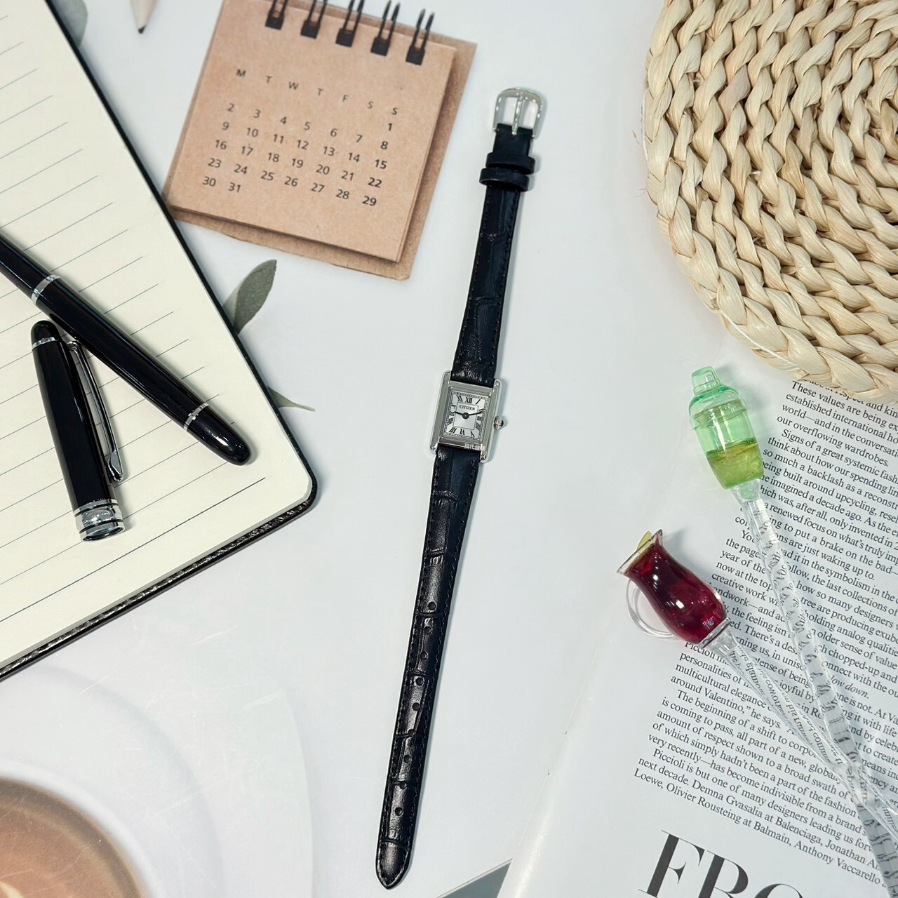 【CITIZEN 星辰】LADY'S復古黑x銀小巧腕表EG2790-12A 17.3mm 現代鐘錶