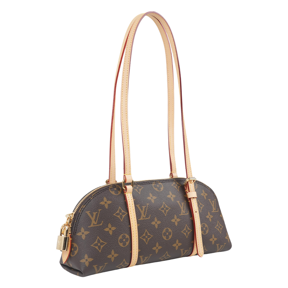 【Louis Vuitton】Squire Monogram 長型法棍包/貝殼包(棕色)