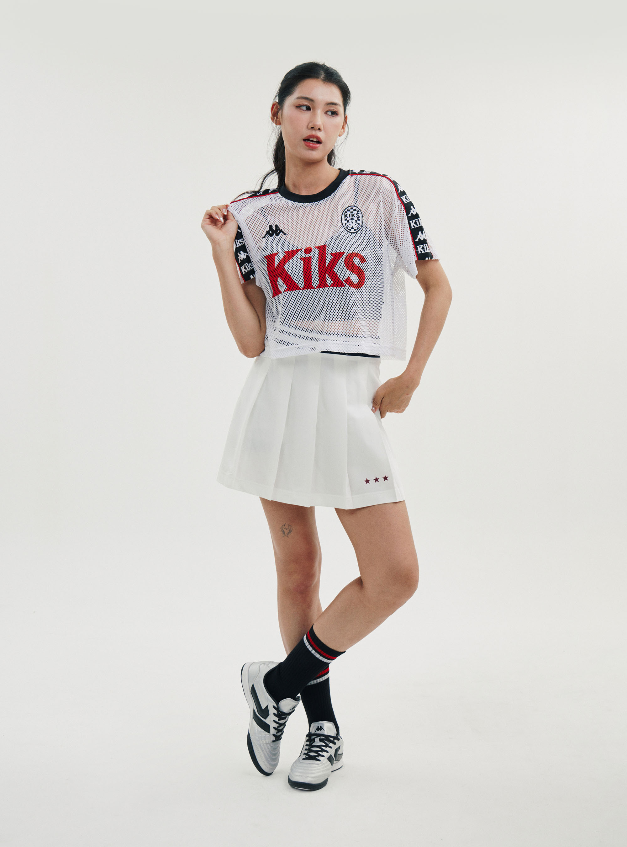 Kappa X Kiks  女款 串標短版網眼球衣