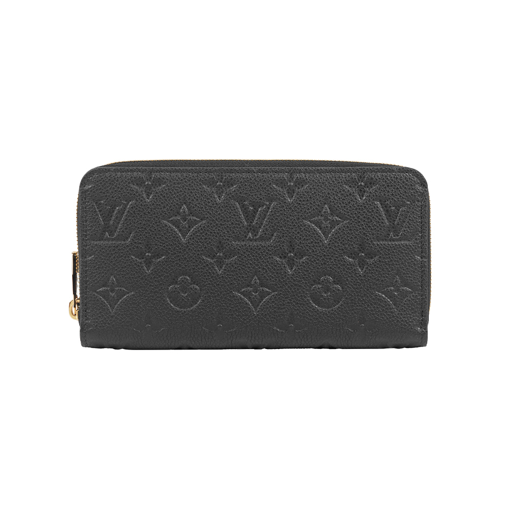 【Louis Vuitton】Monogram 壓印牛皮長夾(黑色)