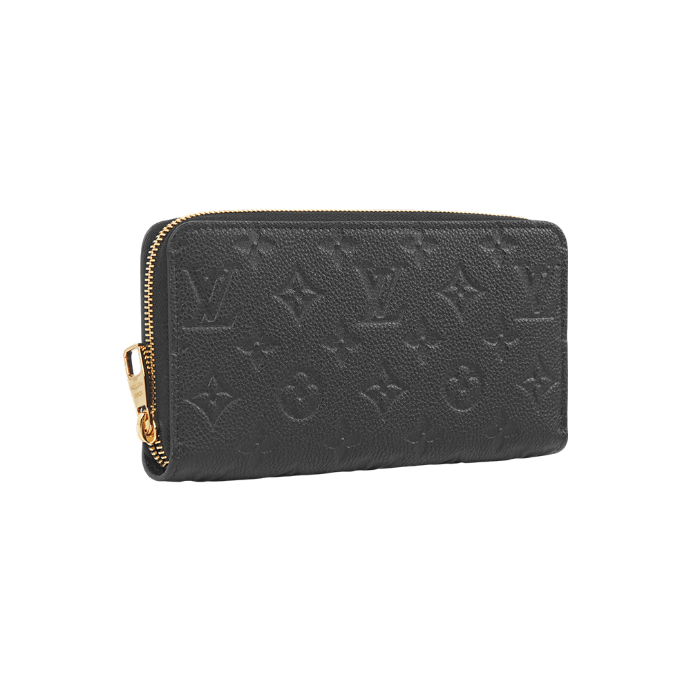 【Louis Vuitton】Monogram 壓印牛皮長夾(黑色)