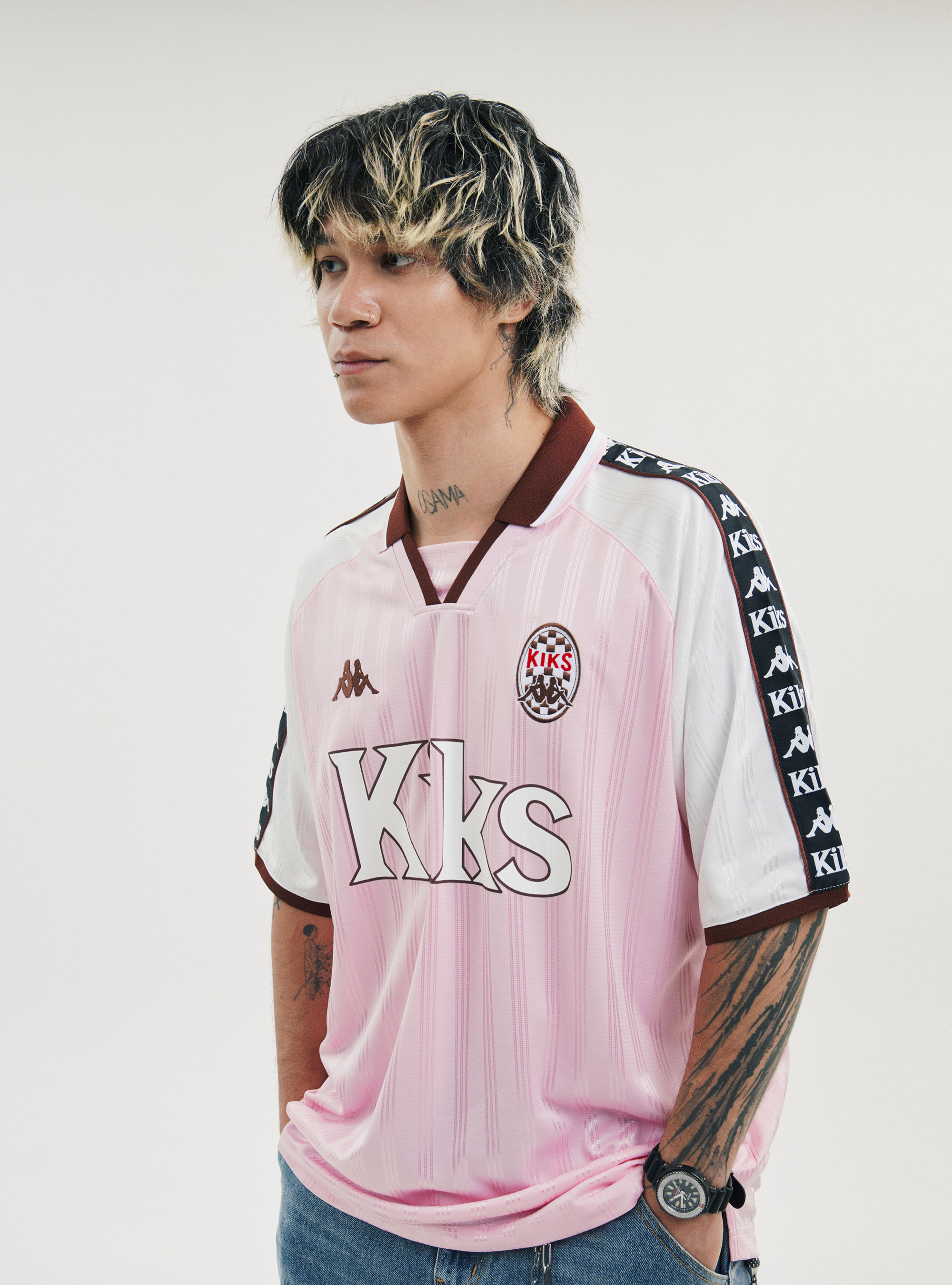 Kappa X Kiks  男女適穿 復古LOGO串標足球衣