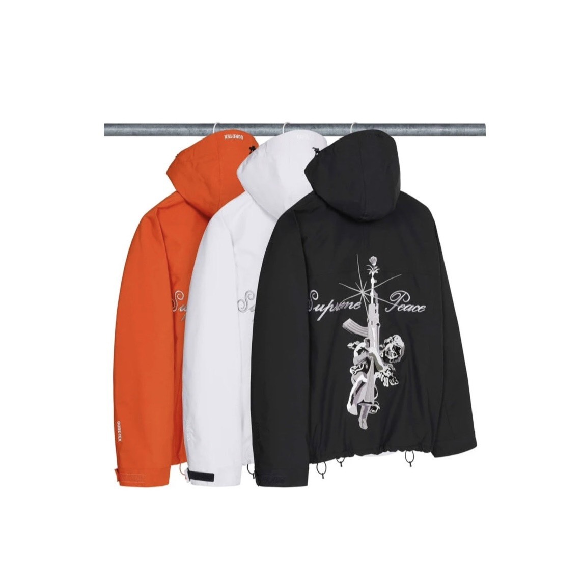 SUPREME AOI GORE-TEX HOODED JACKET FW26 手持AK 天使 GTX  可拆式風帽 防水透氣 外套 黑色/白色/橘色-FW26J9
