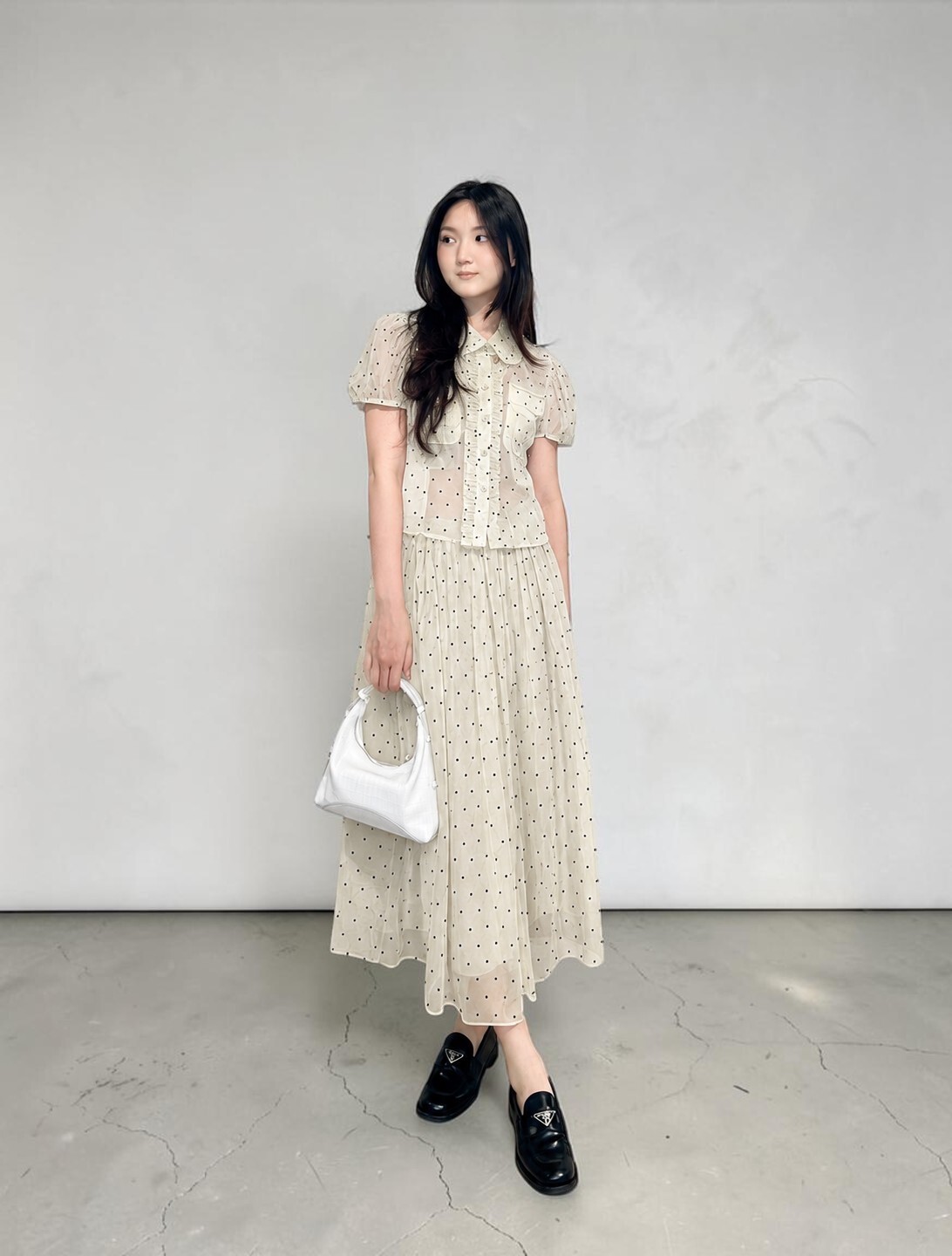 Yolanda  點點長裙(米)