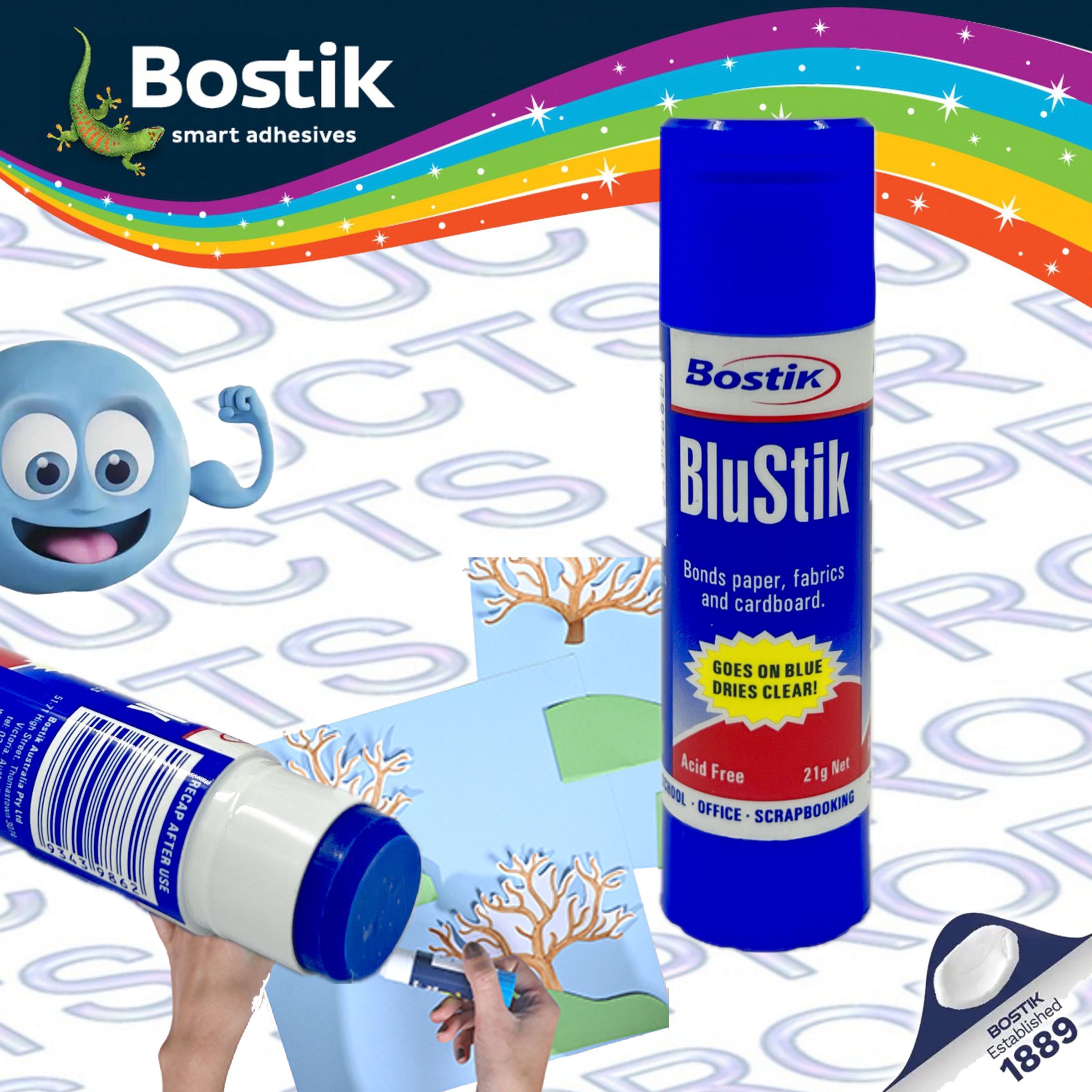 Bostik - Blu Stik® Blue Glue Stick, 21g《HK Authorized》- 1 stick