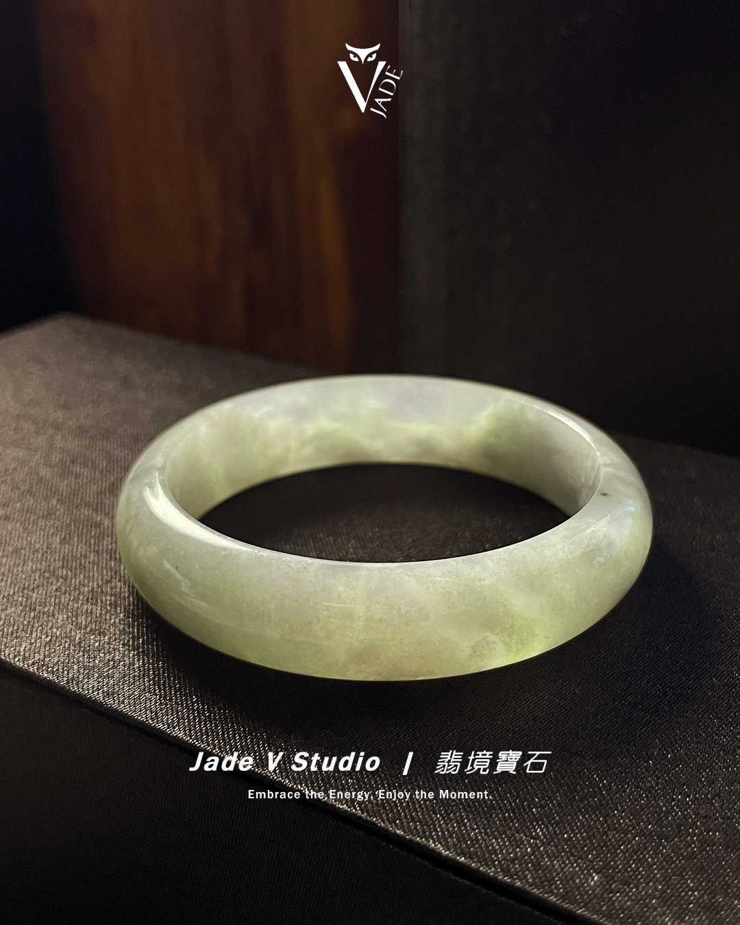 【JadeV｜翡境寶石】糯冰種 飄花 翡翠 手鐲