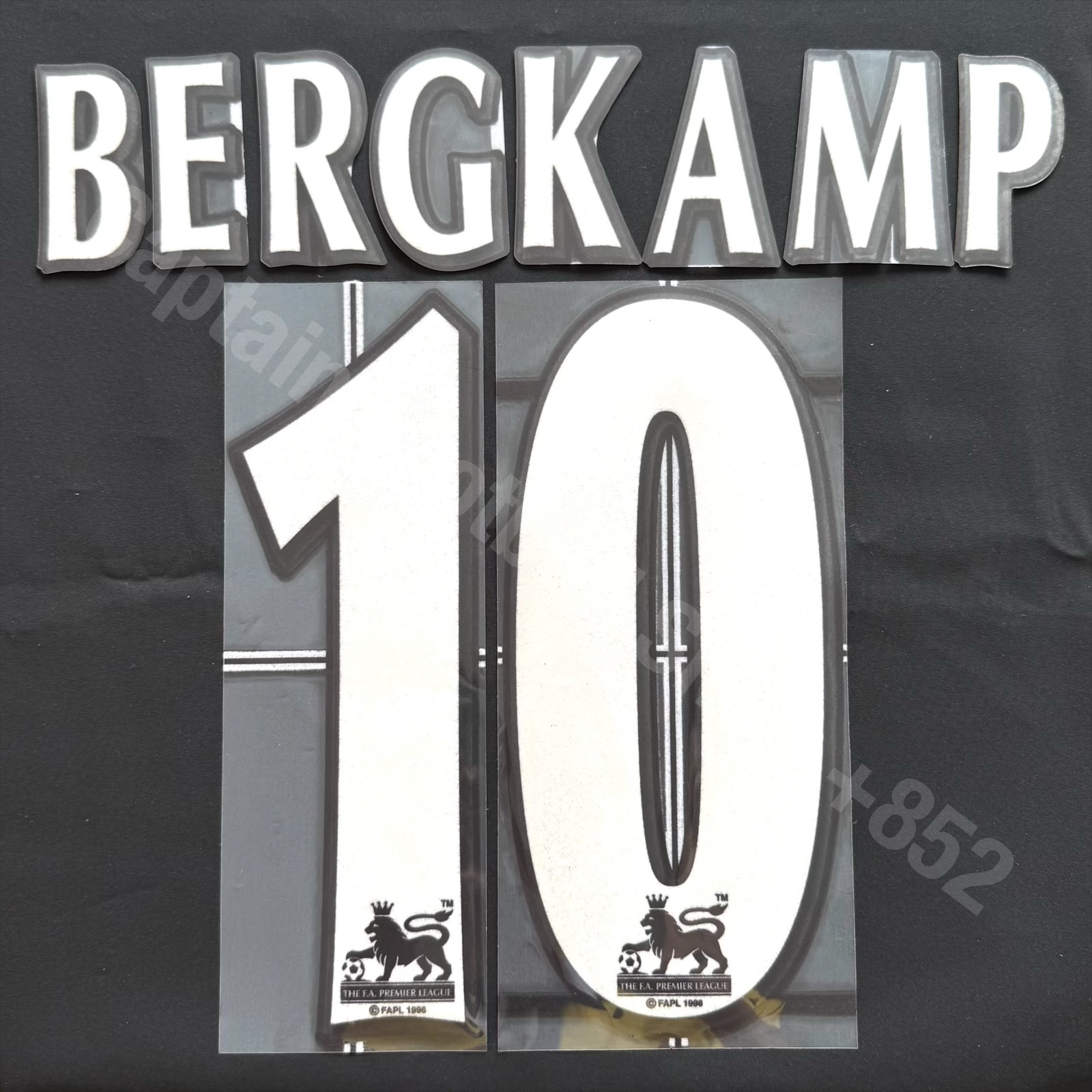 Official 1997-2007 Premier League Nameset #10 BERGKAMP
