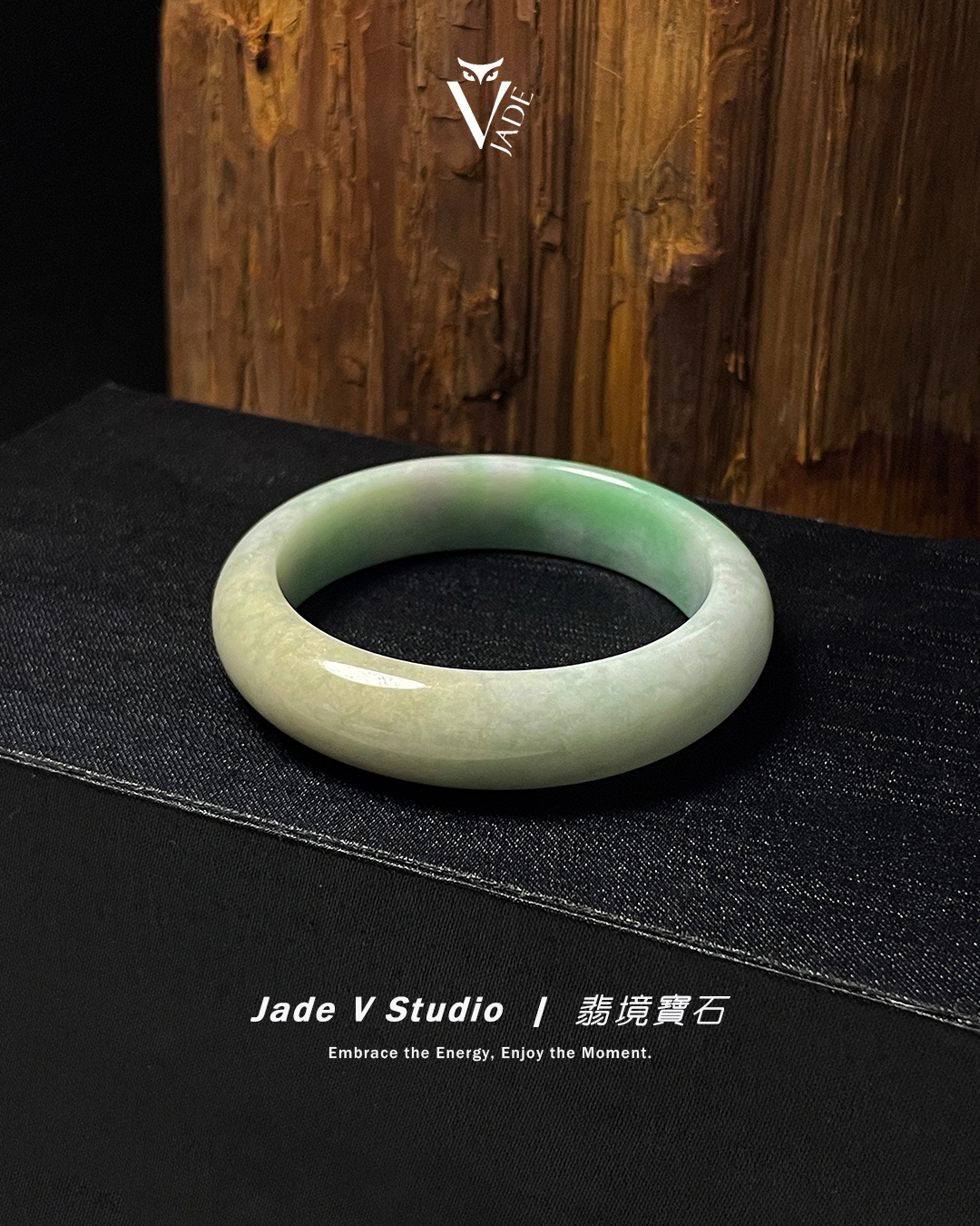 【JadeV｜翡境寶石】三彩 細糯 平安鐲 翡翠 手鐲