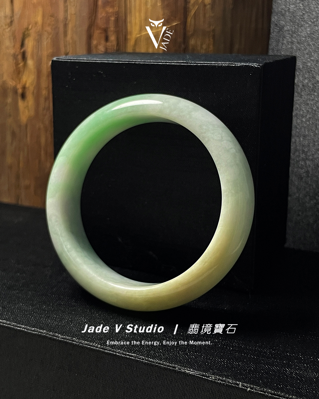 【JadeV｜翡境寶石】三彩 細糯 平安鐲 翡翠 手鐲